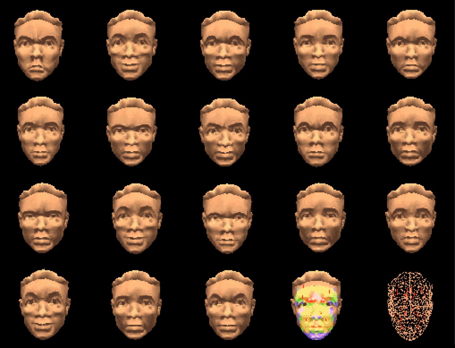 3D faces Chernoff