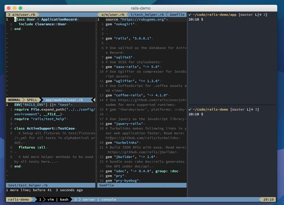 tmux in action